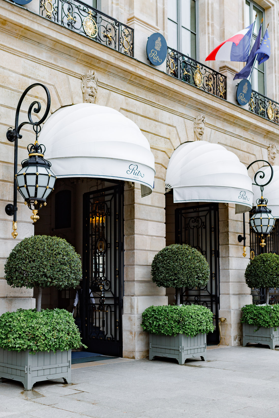 Facade of the Ritz Paris, a timeless symbol of elegance and luxury in the heart of the City of Light