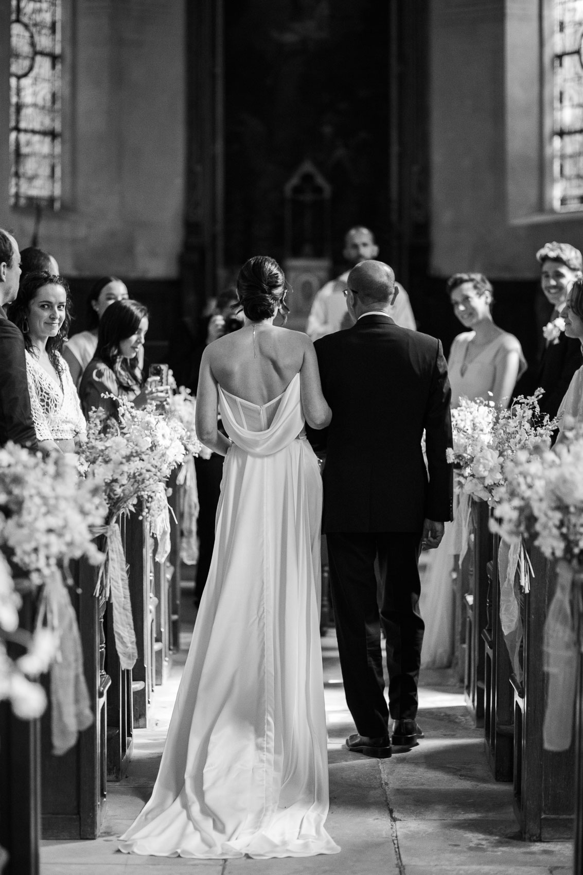 Wedding ceremony at the historic church near Château de Champlâtreux